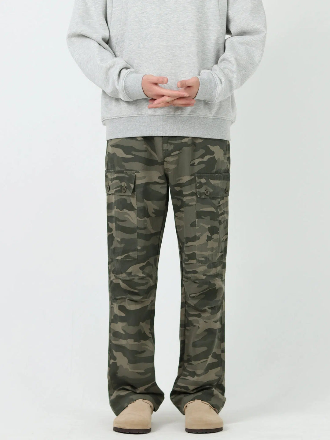 Side Pocket Straight Camouflage Pants