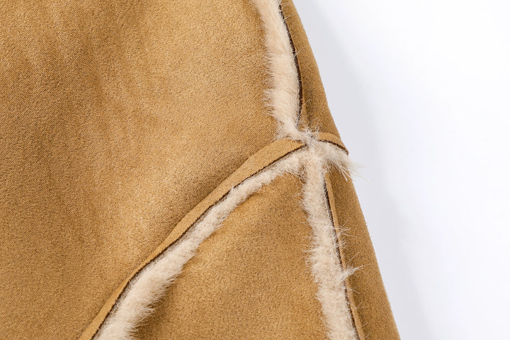 Shearling Buckle Detail Coat