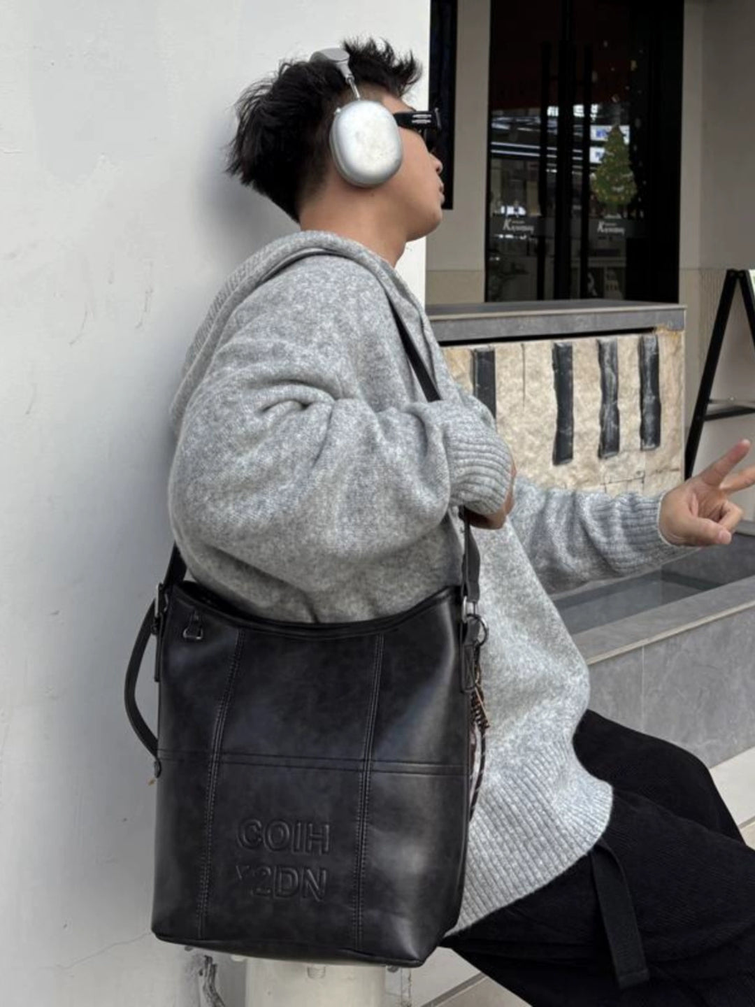 Bolso de cubo de un hombro de PU cuero 