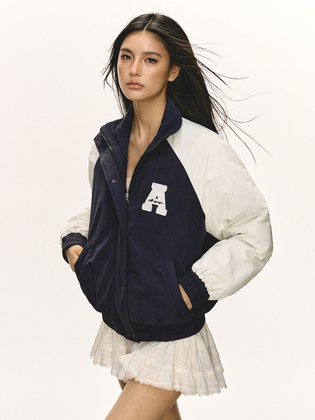 Retro Loose Cotton Contrast Jacket