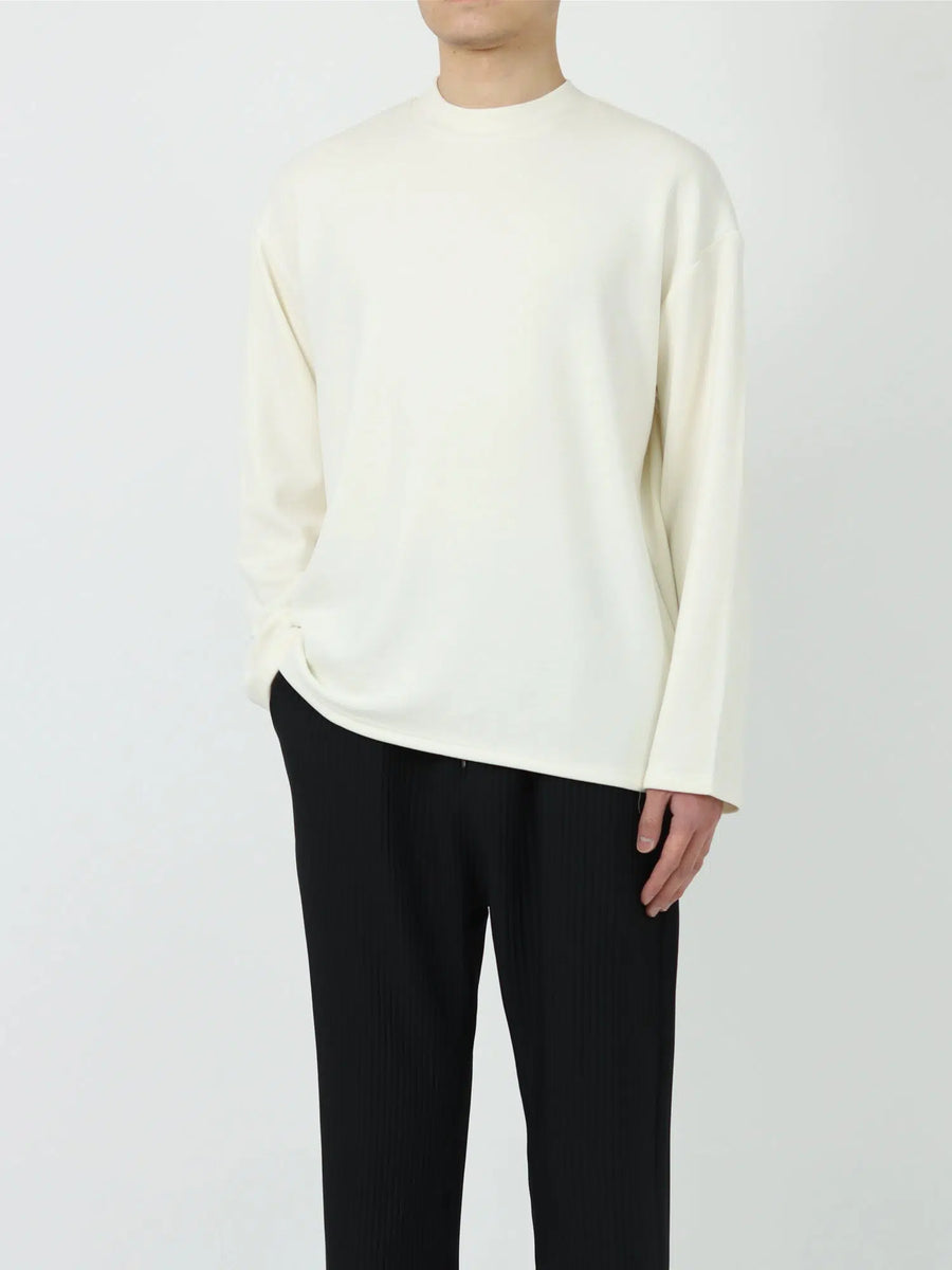 Long-Sleeve Mid-Neck Pullover-The Korean Fashion