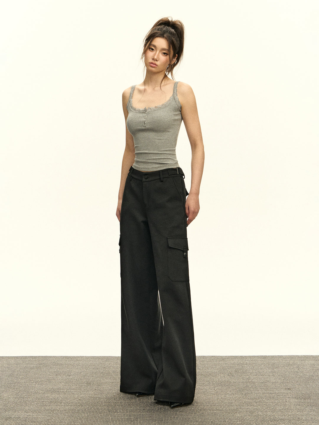 Cargo Wide-Leg Retro Overalls Pants