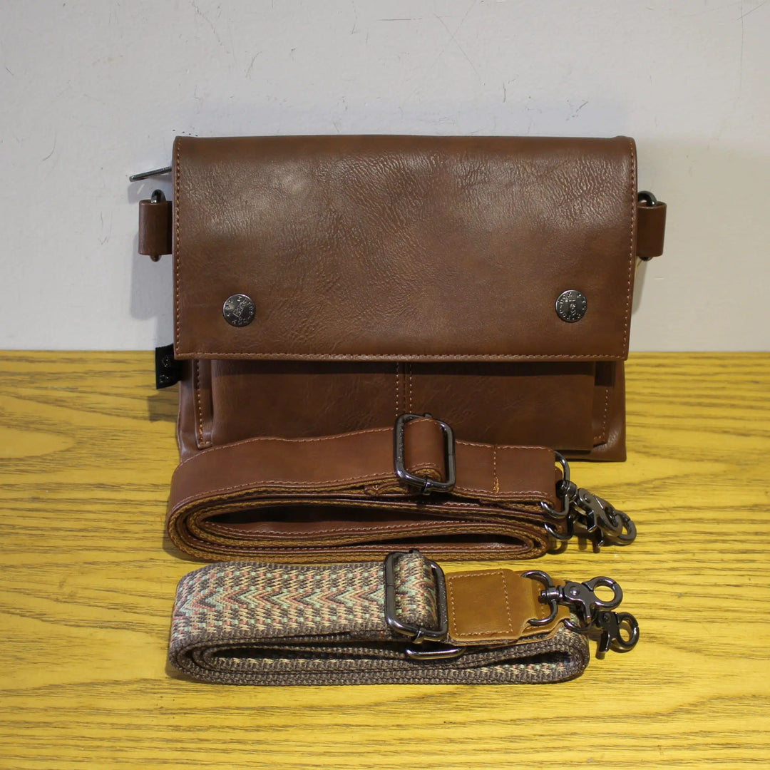 Leather Crossbody Messenger Bag