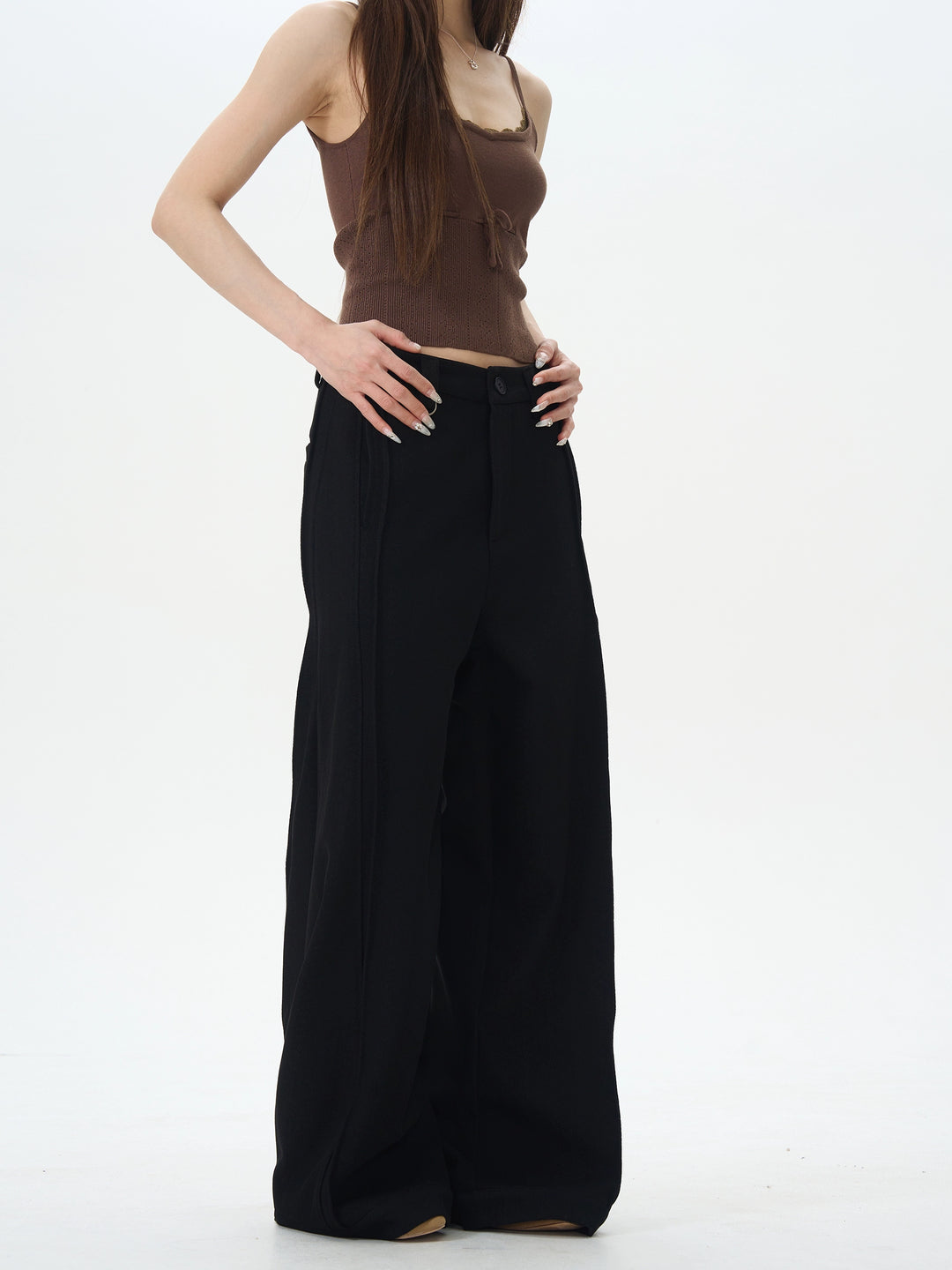 Wide-Leg Casual Pants