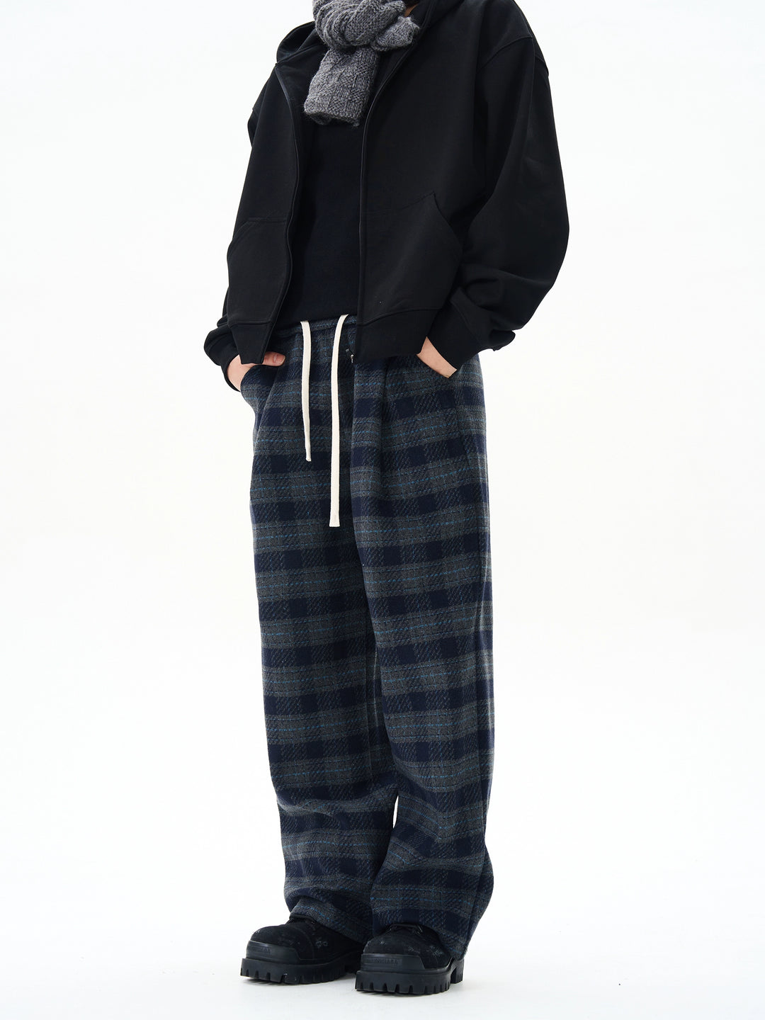 Relaxed Fit Checked Pajama Pants