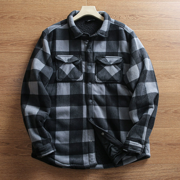 Loose-fit Plaid Jacket