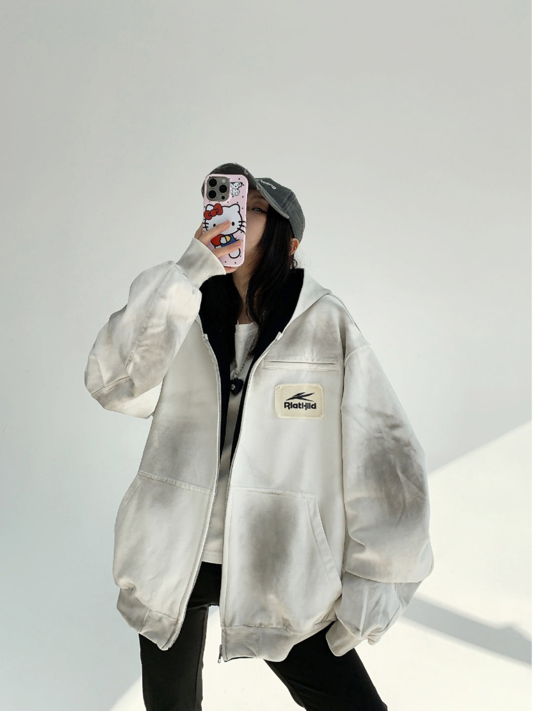 Oversize Hooded Loose Fit Jacket