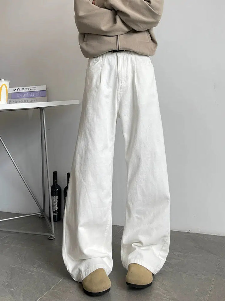 Wide Leg Straight Jeans