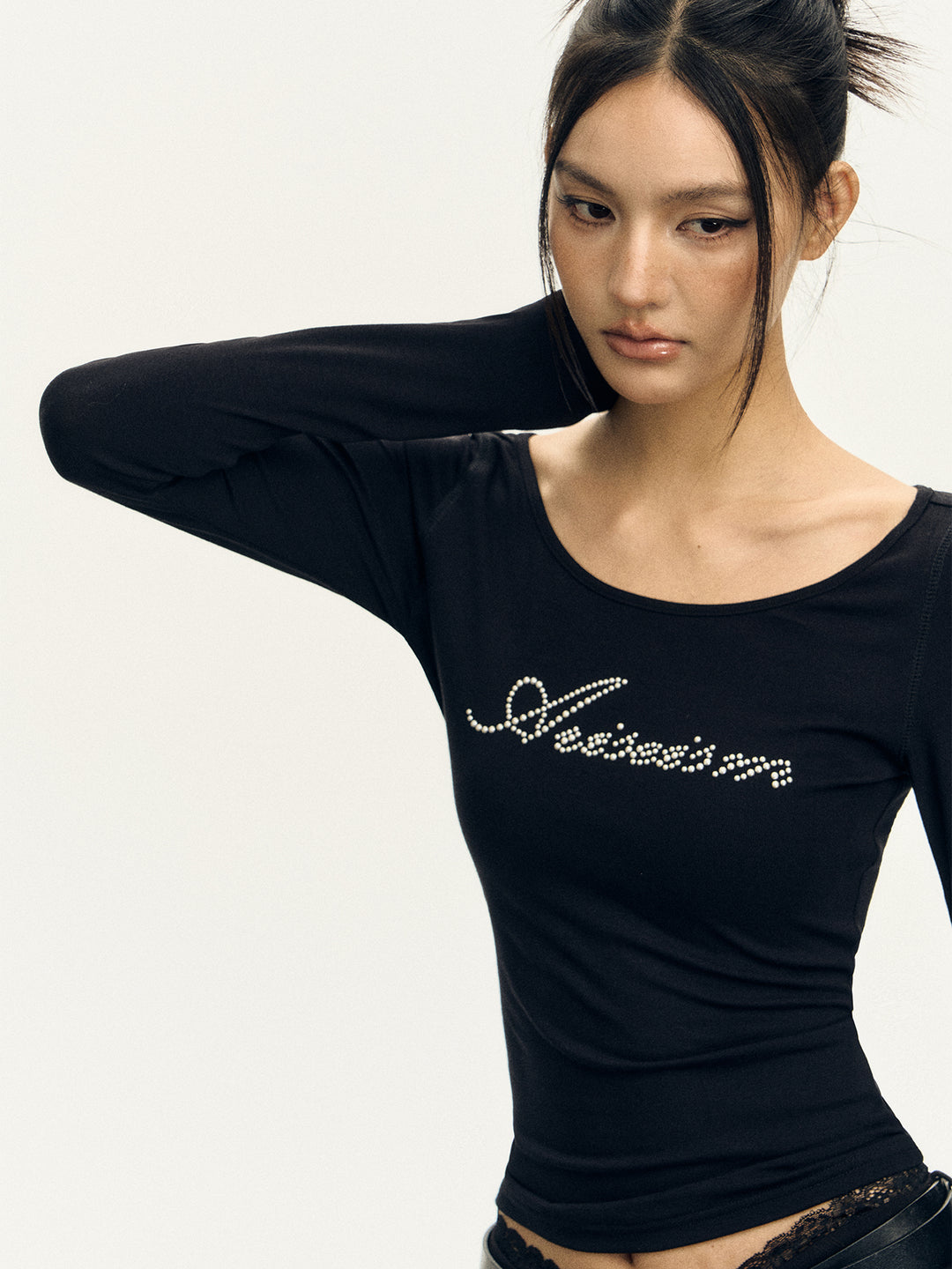 Slim Fit Logo Long-Sleeve Top