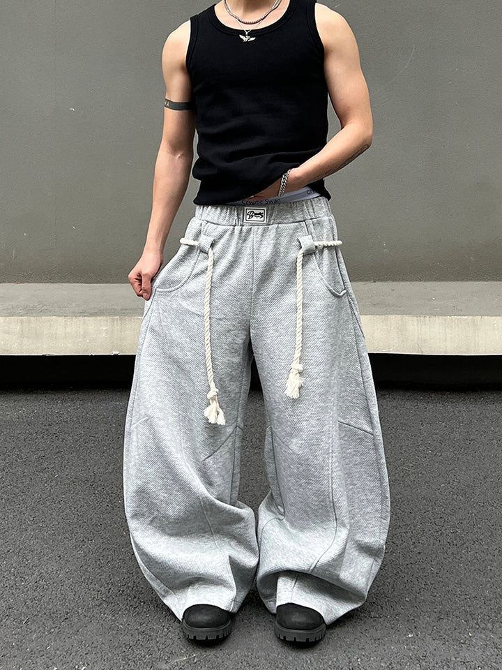 Grey Wide Leg Lounge Pants