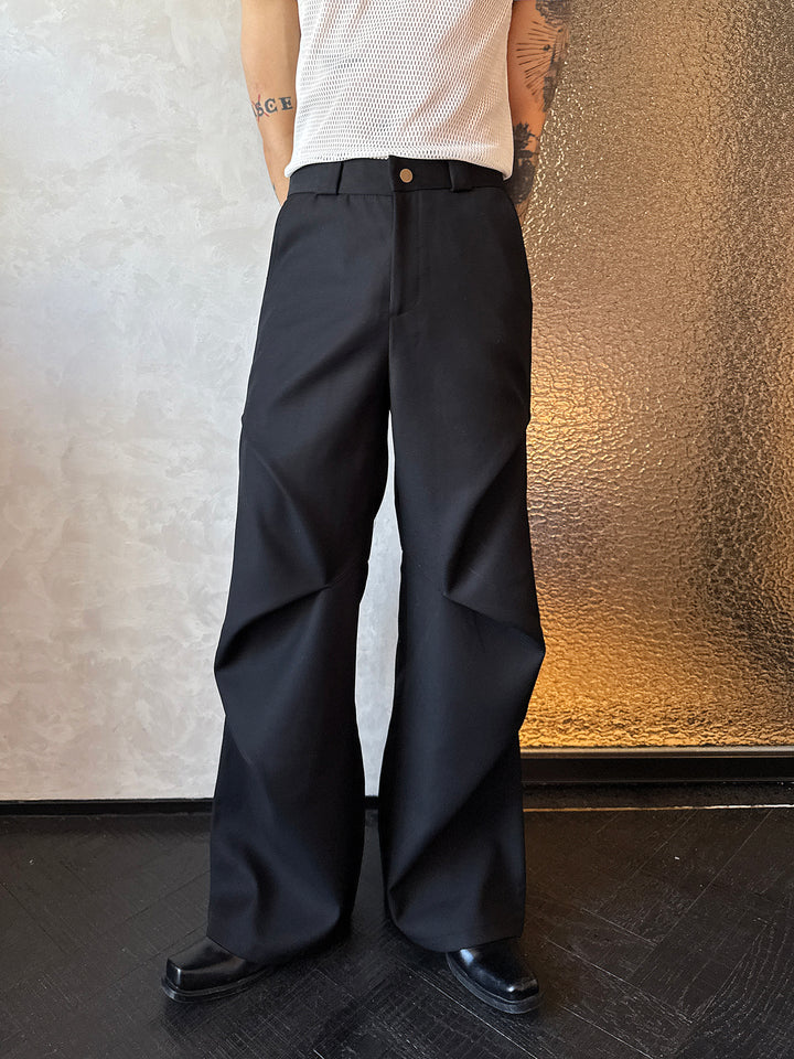 Black Floor-Length Casual Pants