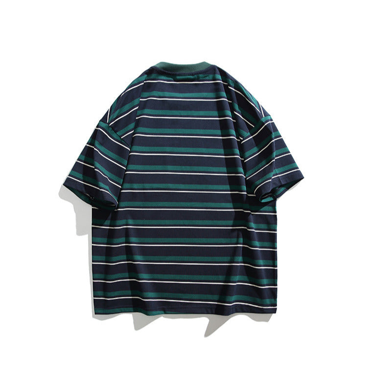 Striped Short-Sleeved Casual T-shirt