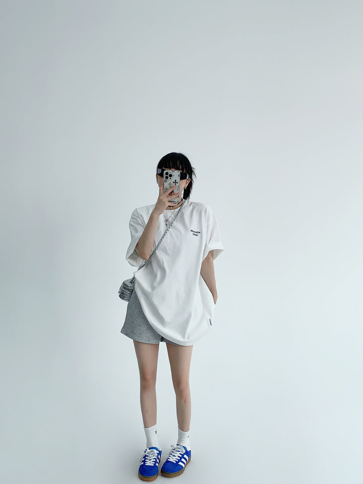 Oversized Cotton Short-Sleeve T-shirt