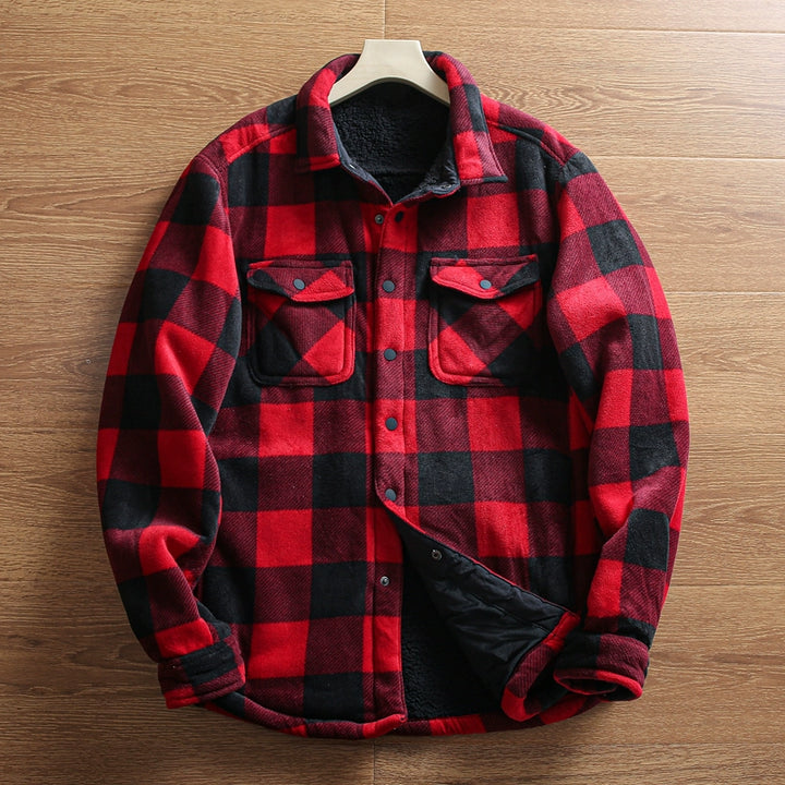 Loose-fit Plaid Jacket