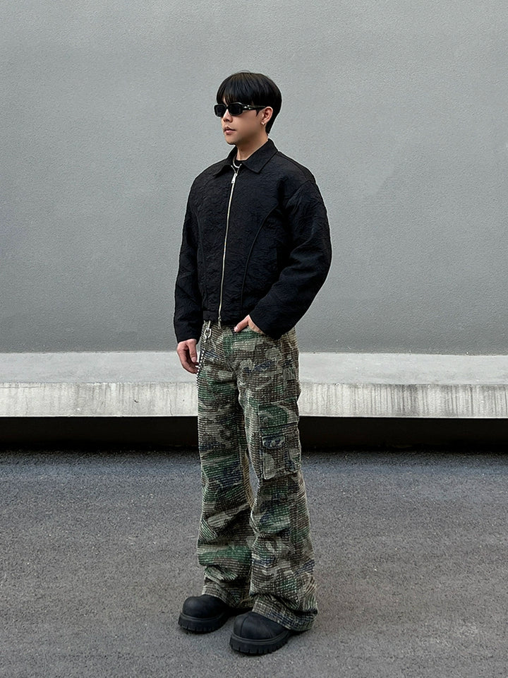 Camouflage Flared Cargo Pants