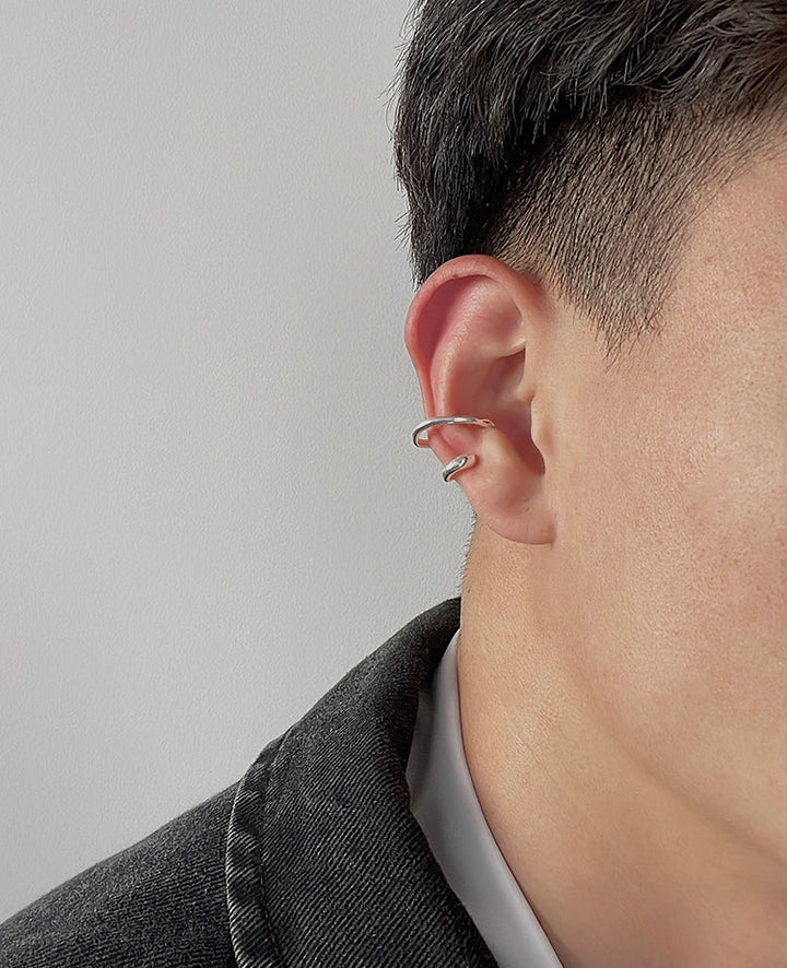 Minimalist Silver Non-Pierced Ear Clip