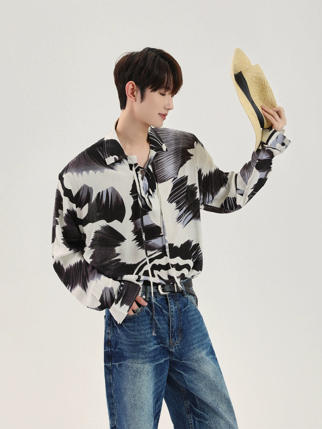 Relaxed Fit Printed Long Sleeve Shirt