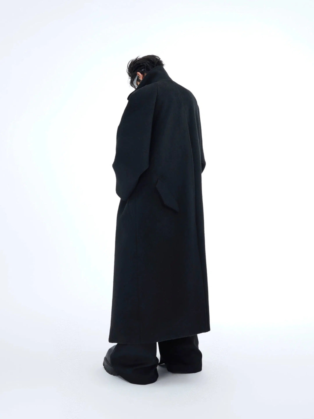 Heavyweight Woolen Knee-Length Coat-The Korean Fashion