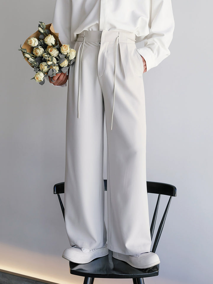 Wide-Leg Floor-Length Pants