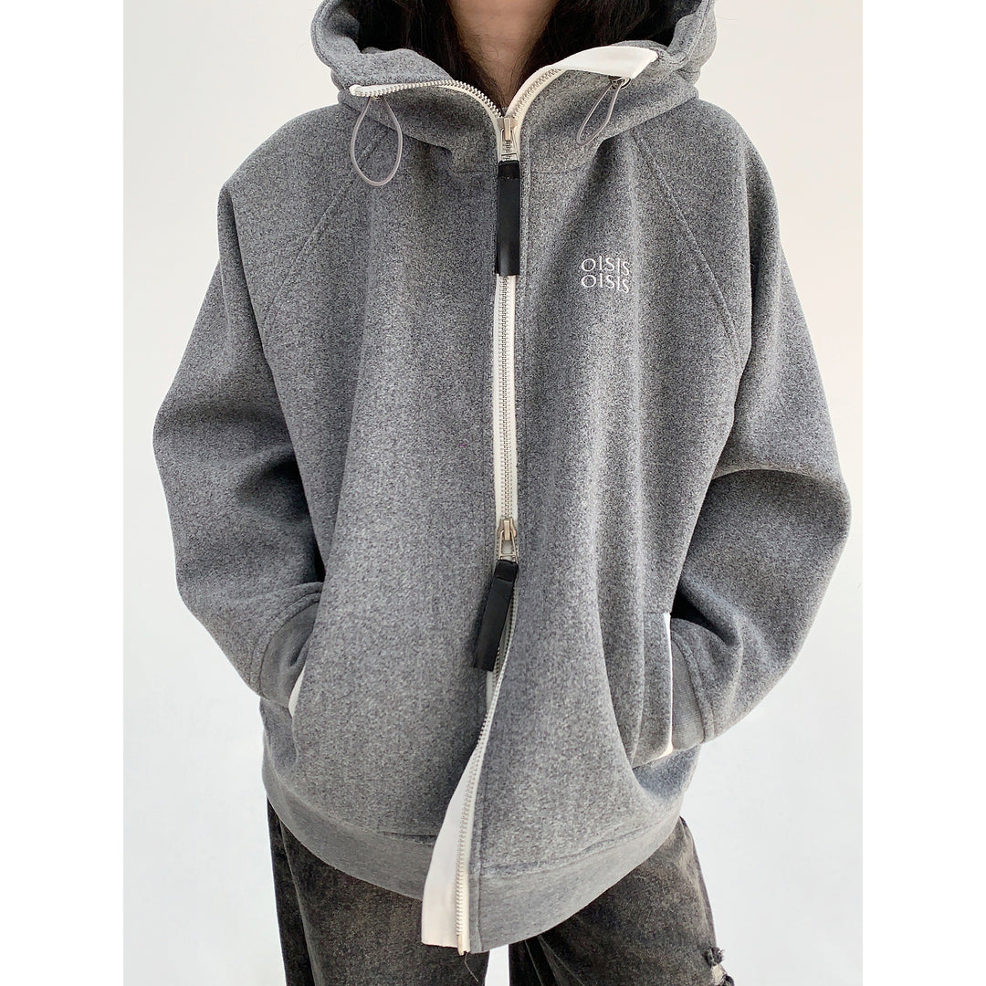 Heavyweight Woolen Large Brim Coat