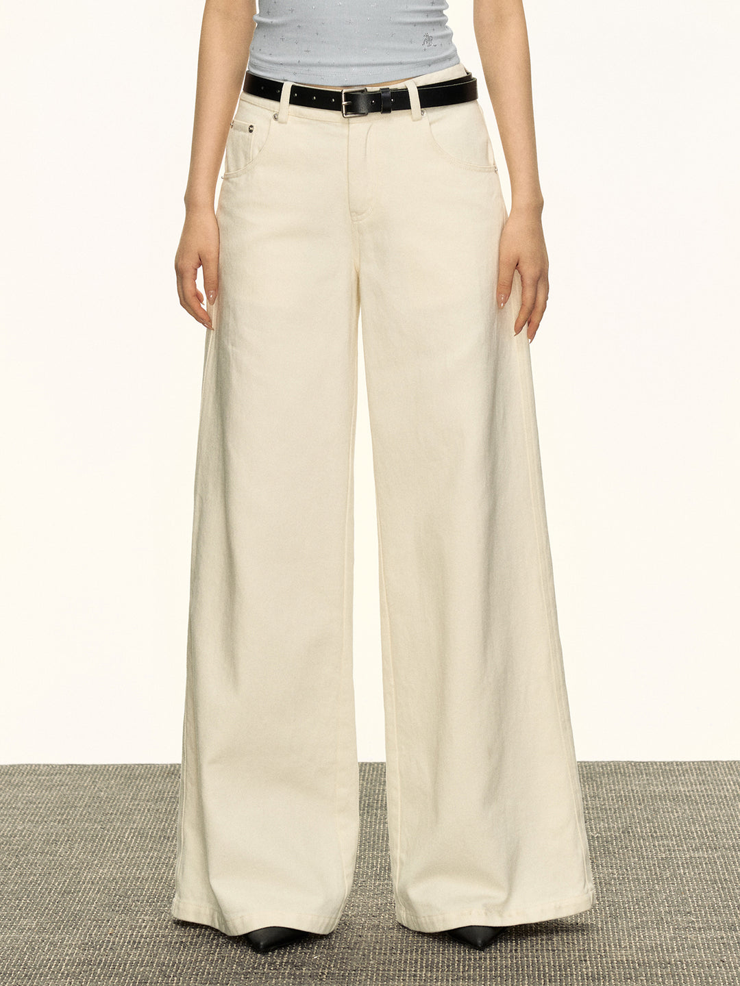 Retro Wide-Leg Low-Waist Casual Pants