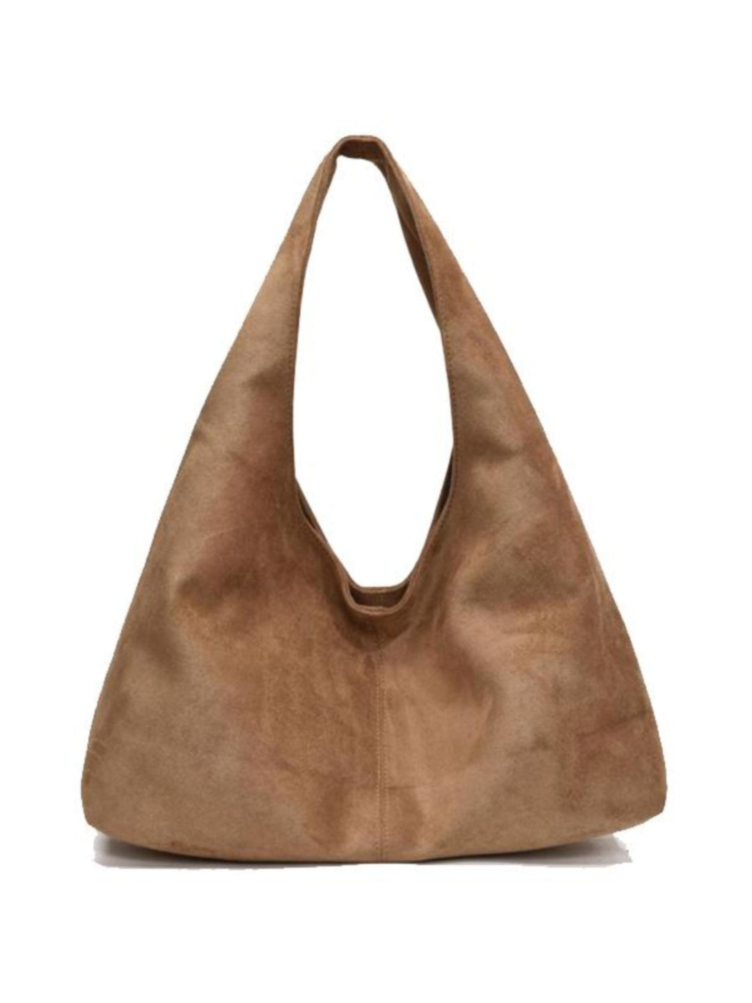 Minimalist Suede Bucket Shoulder Bag