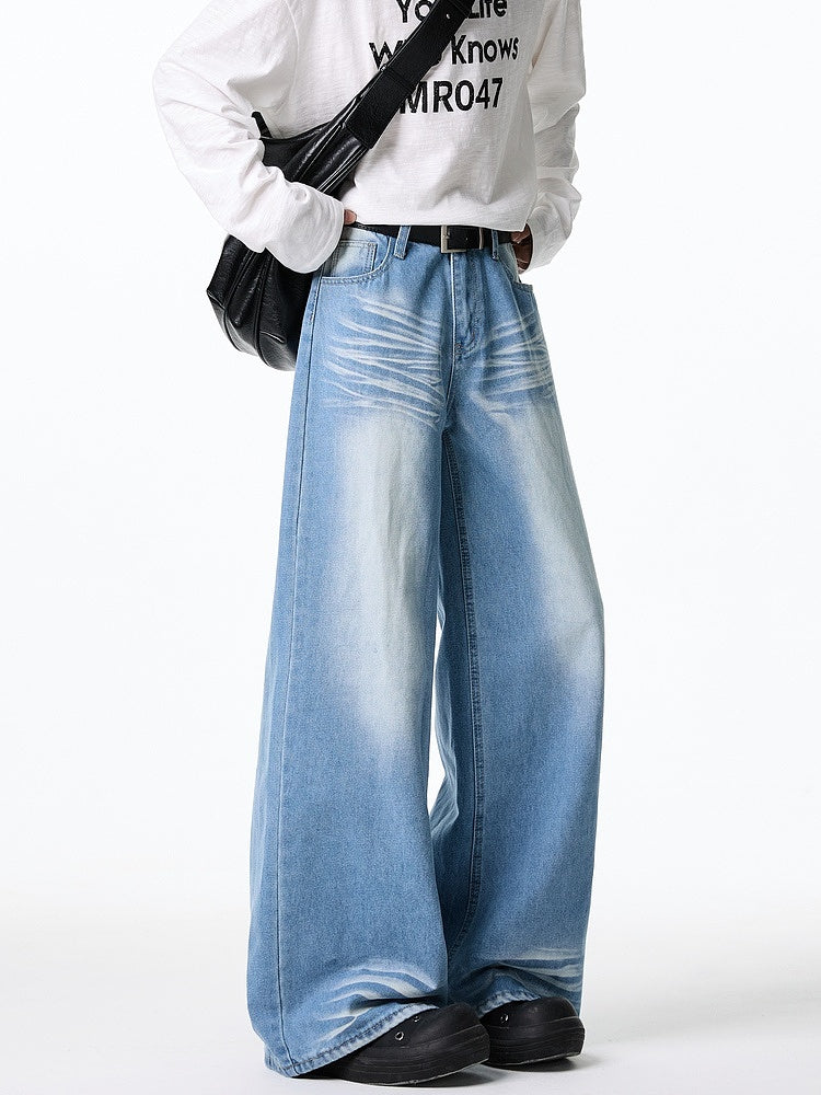 Blue Wide-Leg Jeans