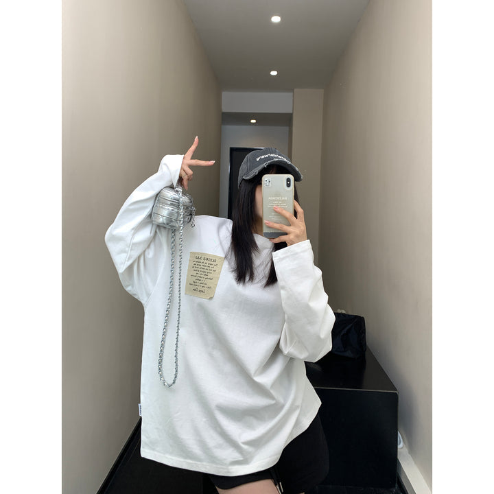 Minimalist Cotton Long-Sleeve Top