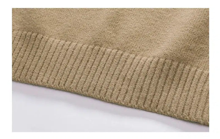 Chunky Knit Sweater with Ribbed Hem