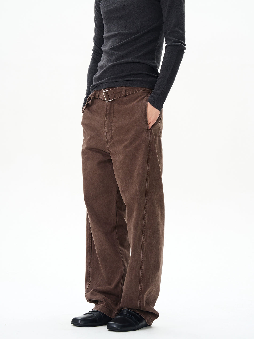 Belted Casual Cargo Pants