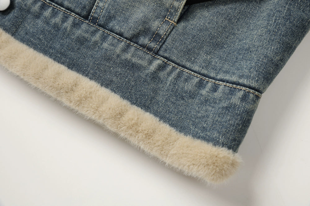 Shearling-Lined Denim Jacket