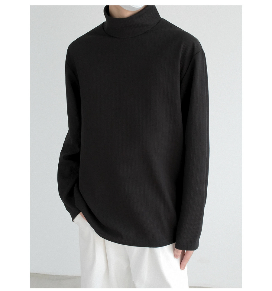 High Neck Long Sleeve Pullover