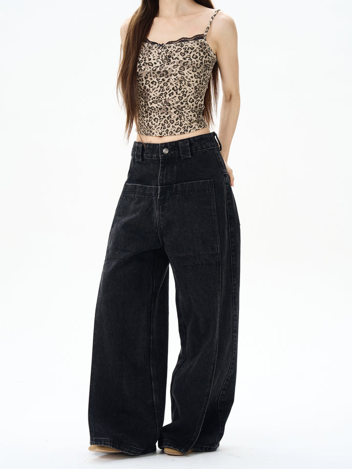 Retro High Street Wide-Leg Jeans