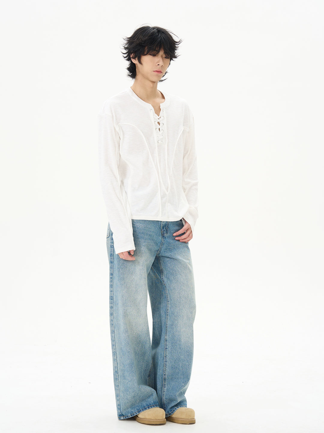 Retro Starry Sky Denim Pants