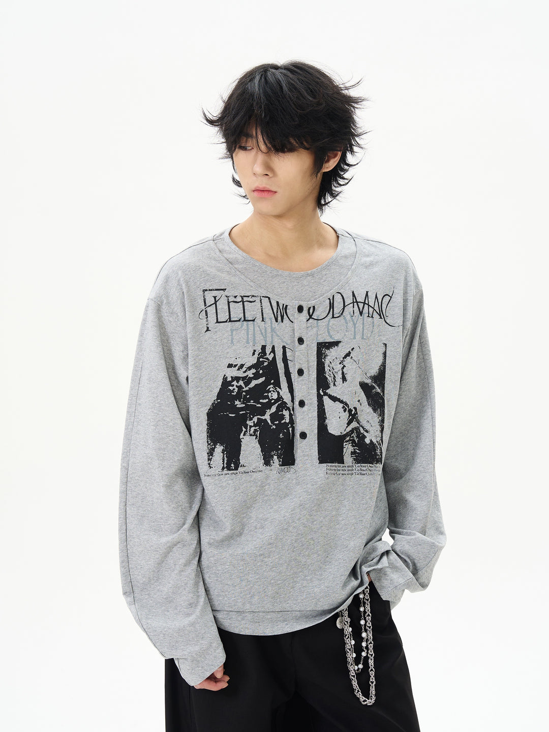 Long-Sleeve Printed Street Pullover