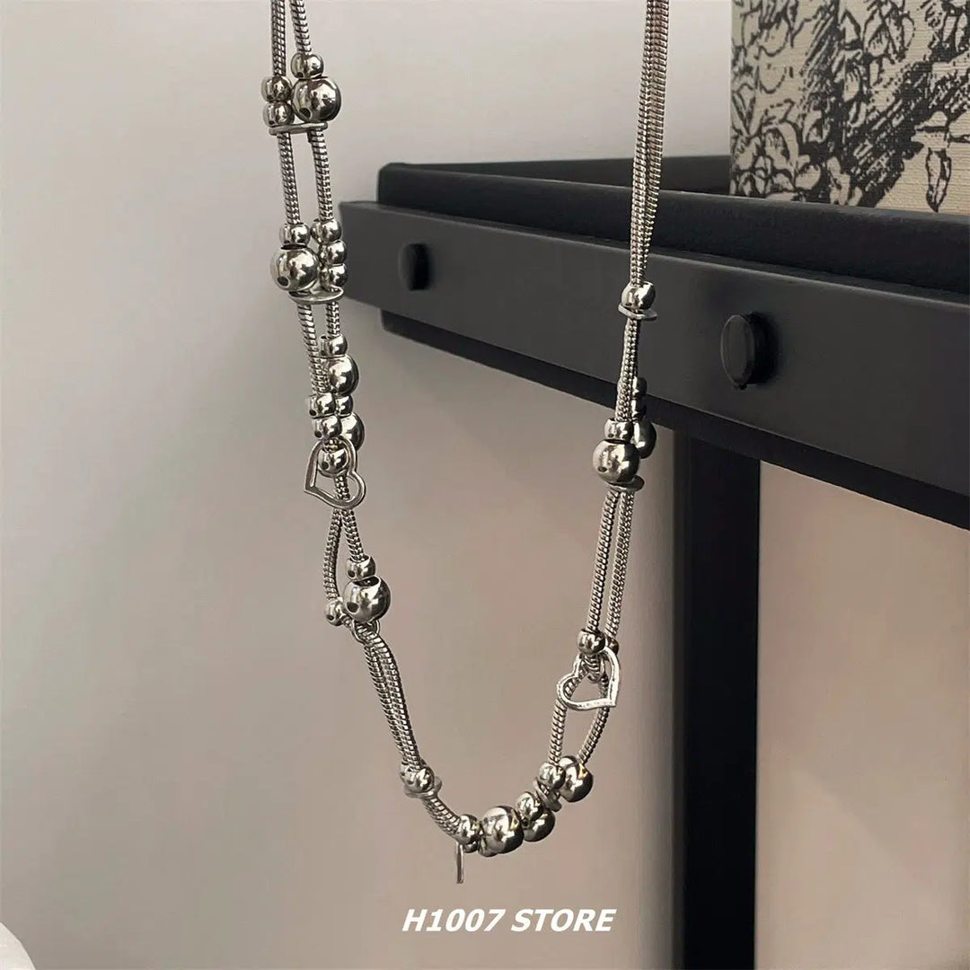 Metal Multi-Layer Snake Chain Necklace