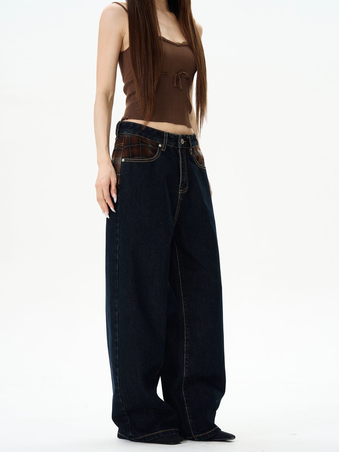 High Waist Straight Leg Jeans