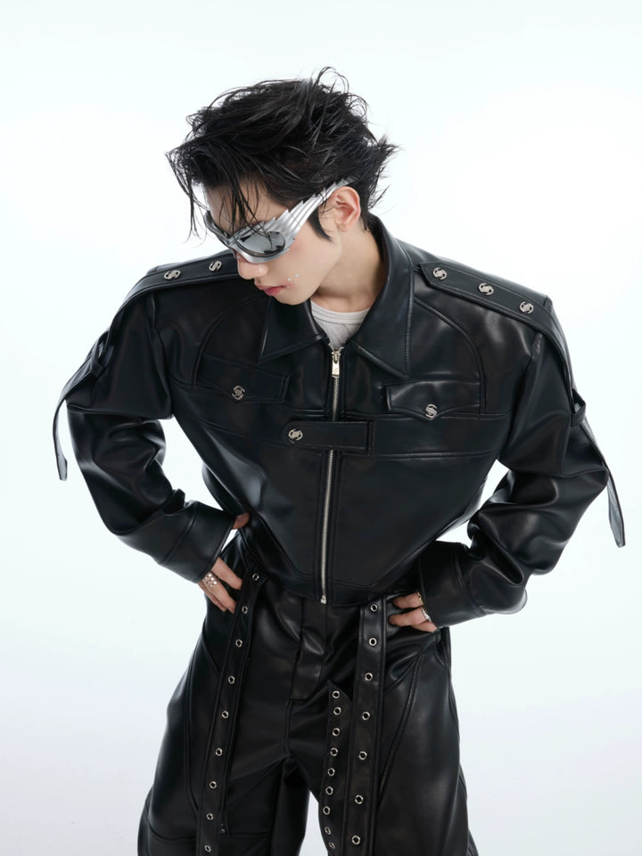 Deconstructed Leather Motorcycle Jacket