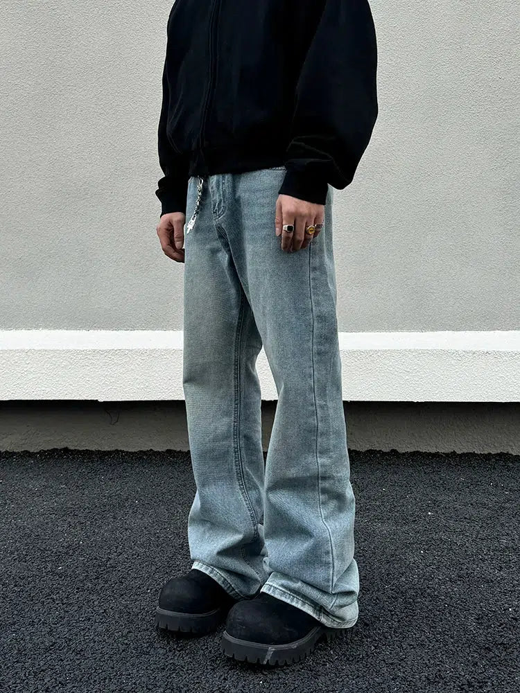 Blue Regular Fit Straight Jeans