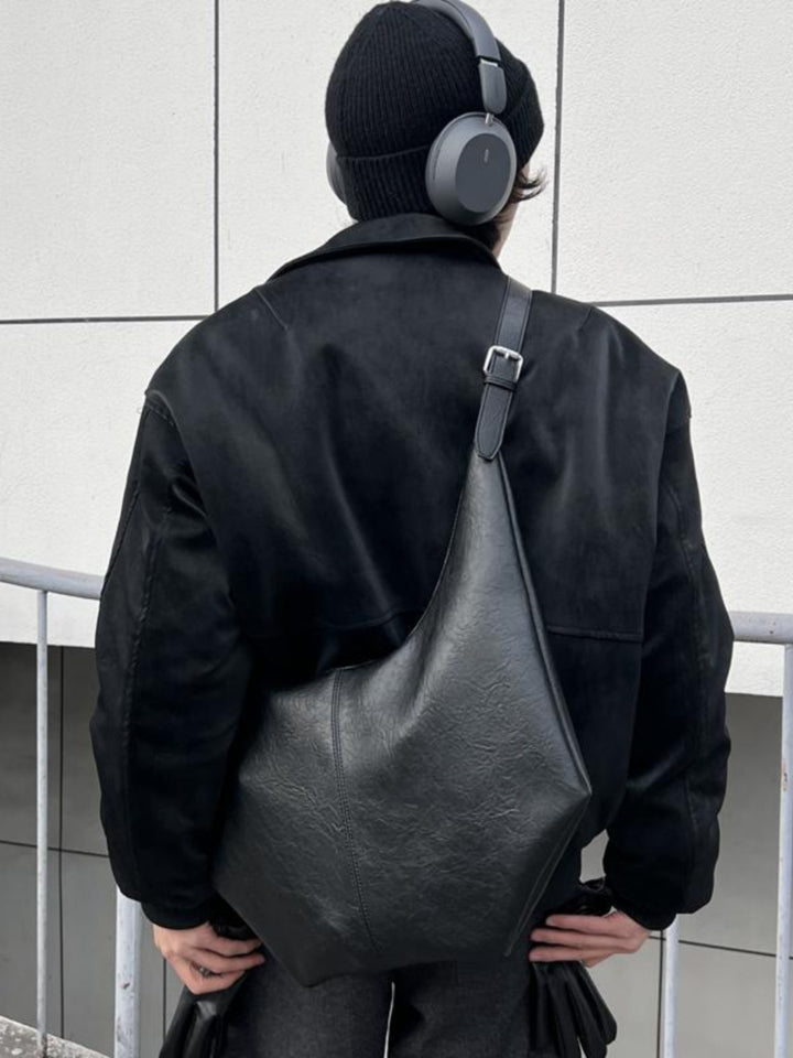 PU Leather One-Shoulder Commuter Bag