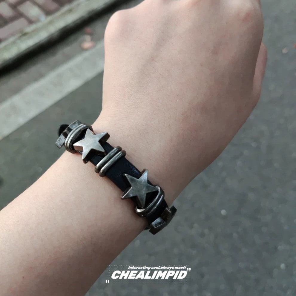 Star Punk Metal Chain Bracelet