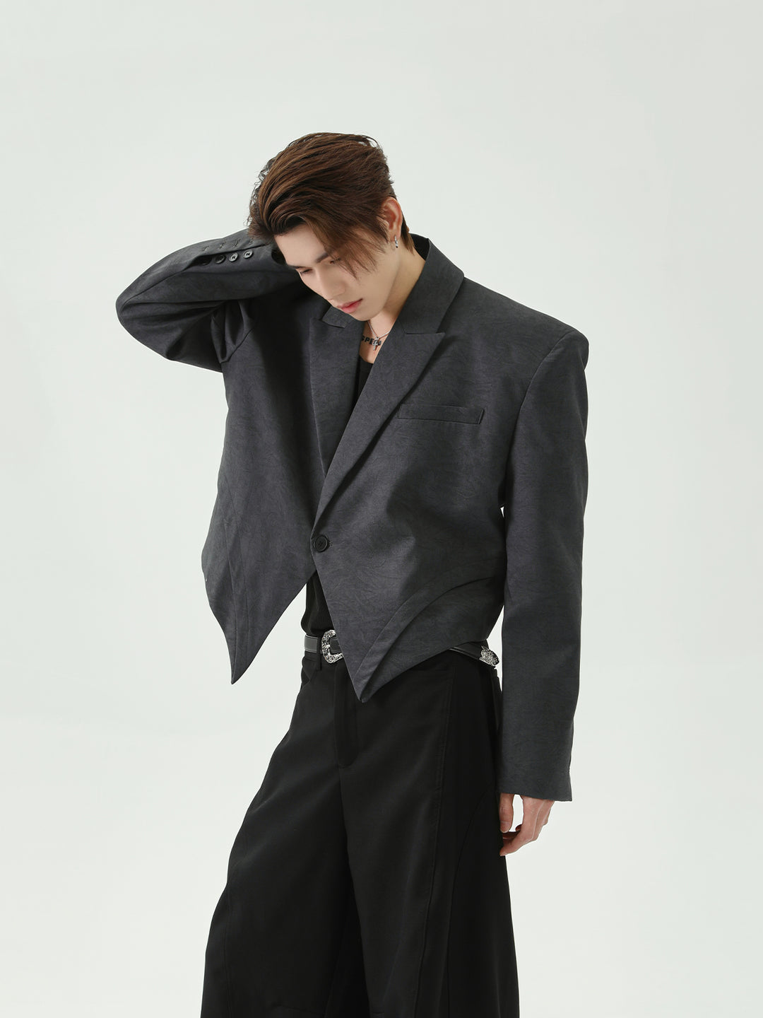 Irregular Shoulder Pad Suit Jacket