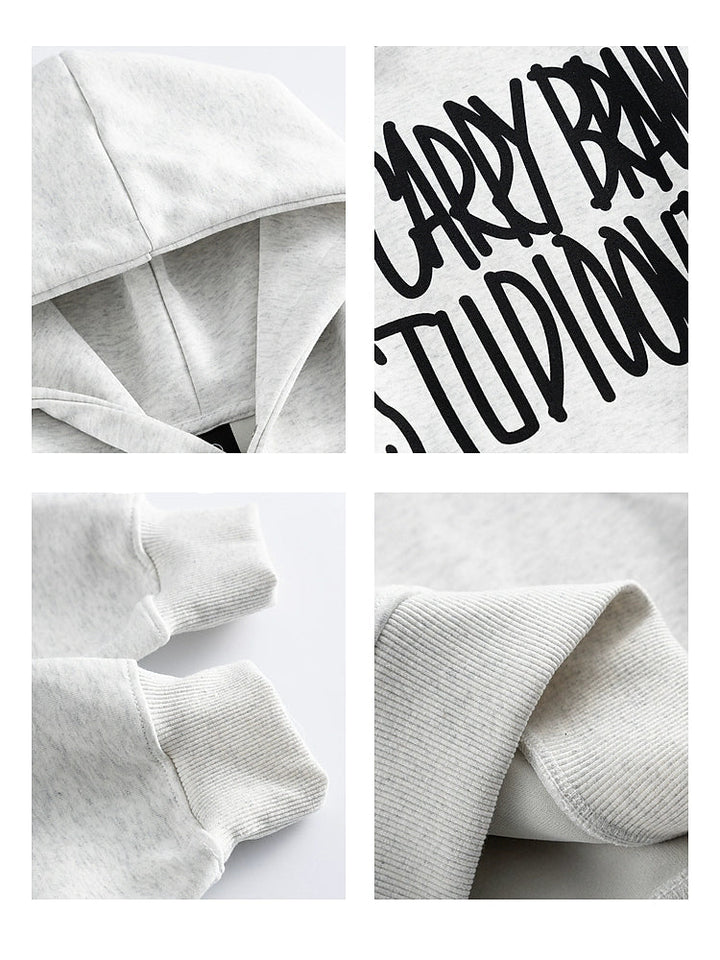 Letter Print Hooded Sweatshirt