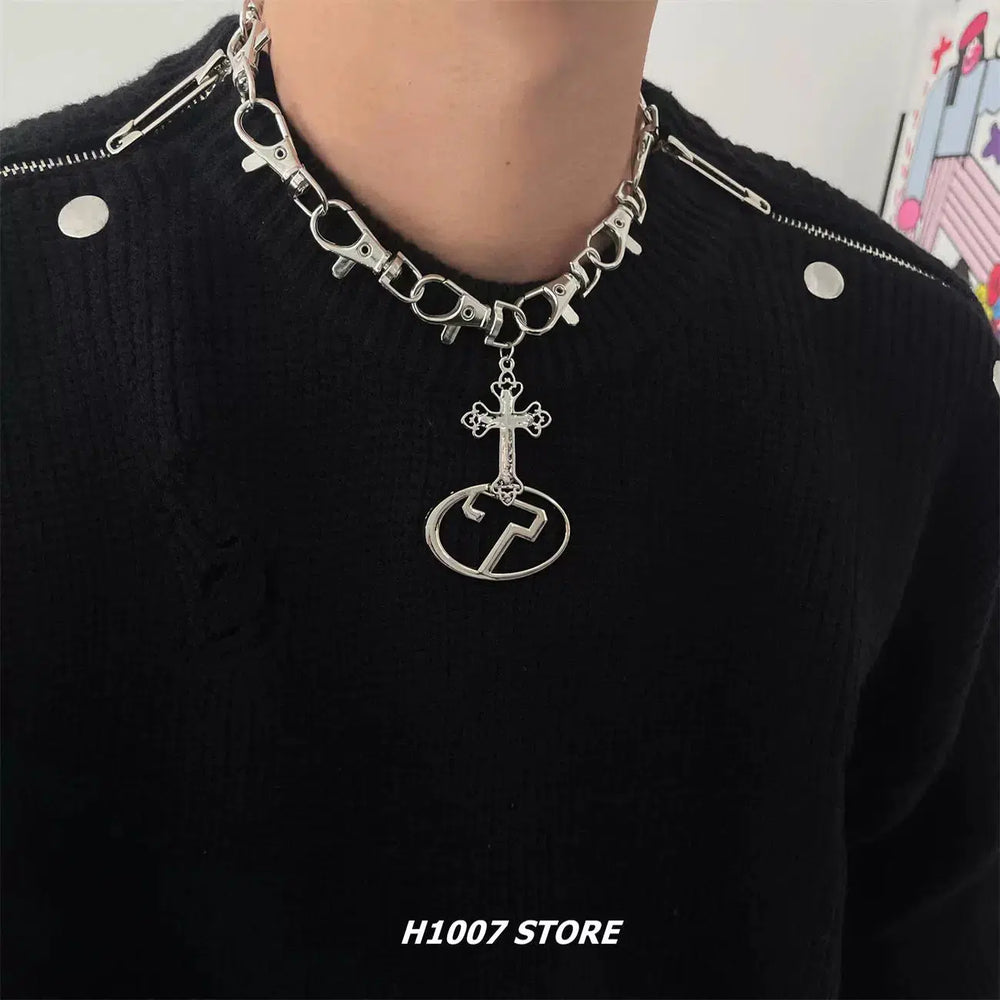 Cross Pendant Choker