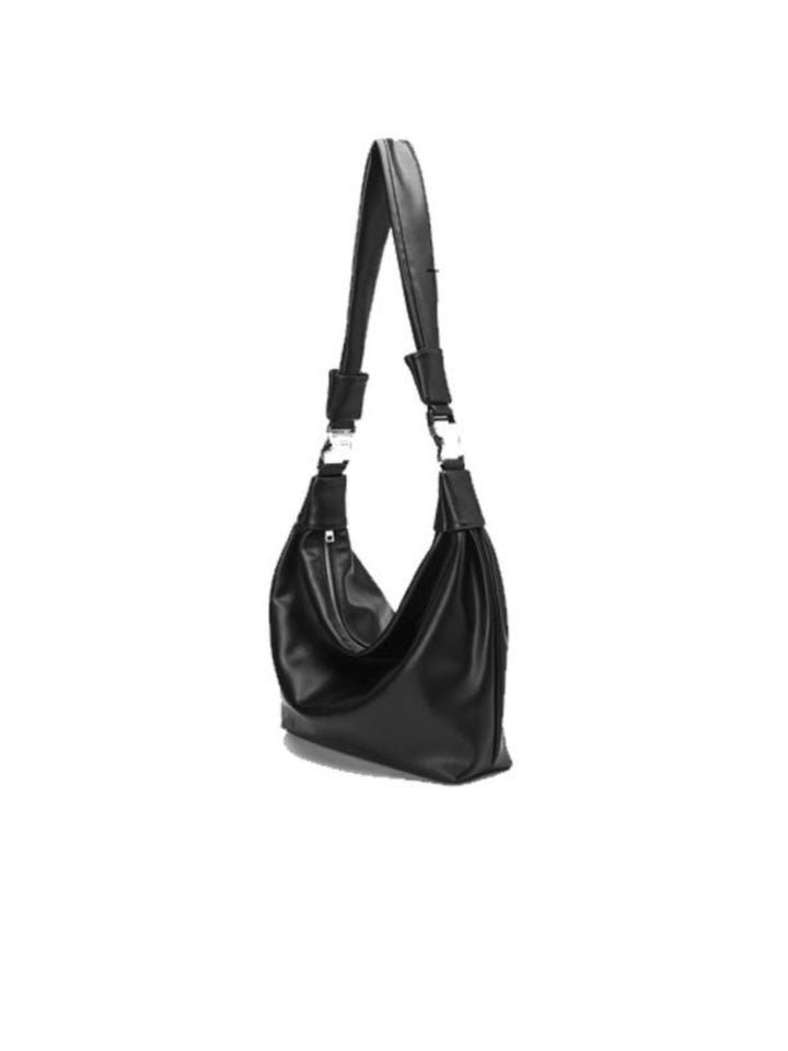 Large Black Leather Crossbody Bag