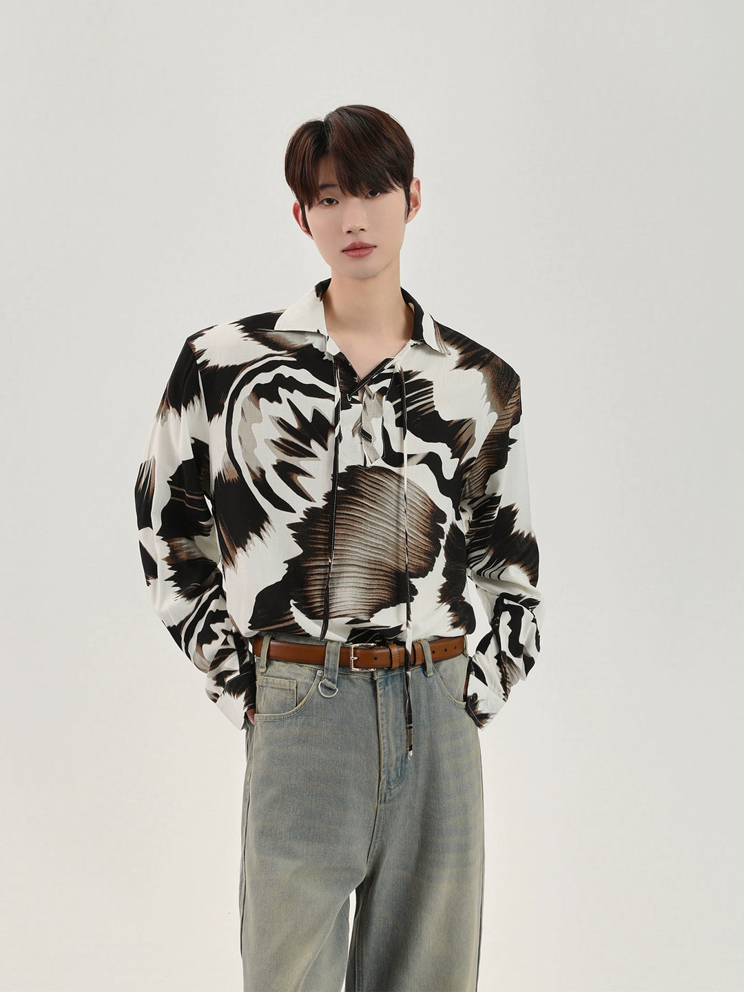 Relaxed Fit Printed Long Sleeve Shirt