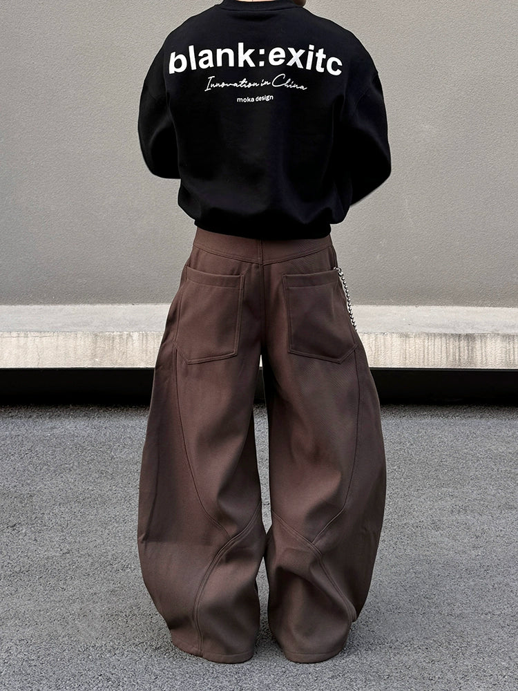 Wide-Leg Baggy Casual Pants