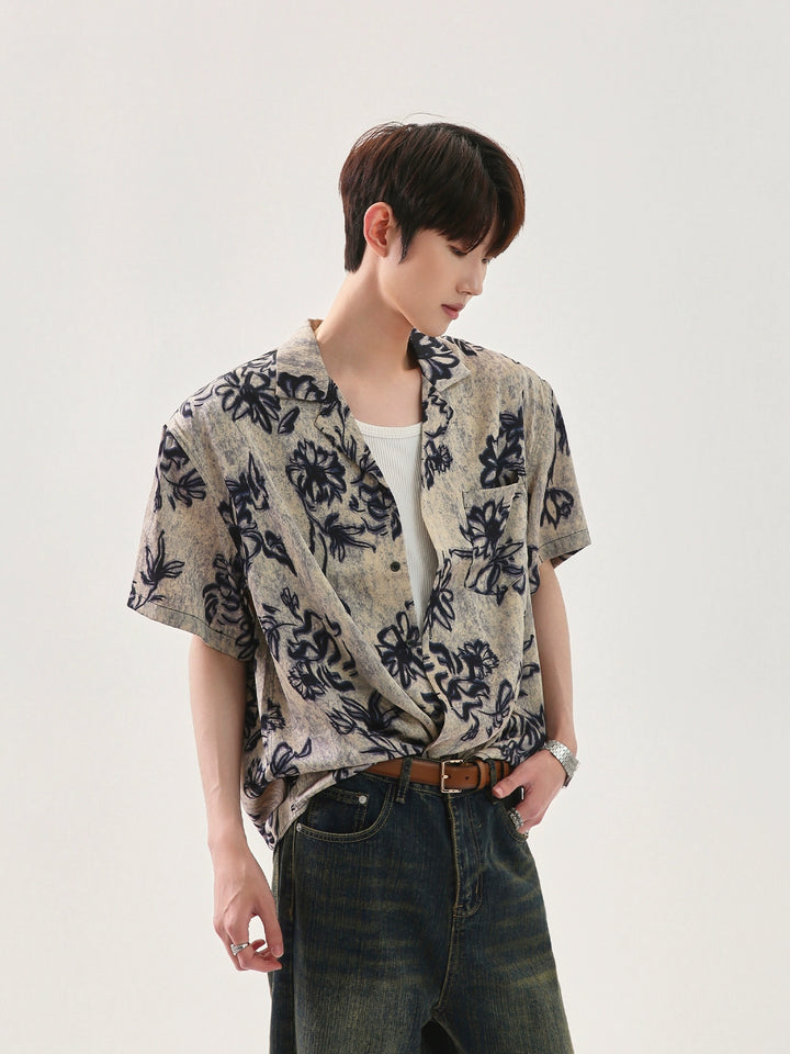 Floral Print Short-Sleeve Shirt