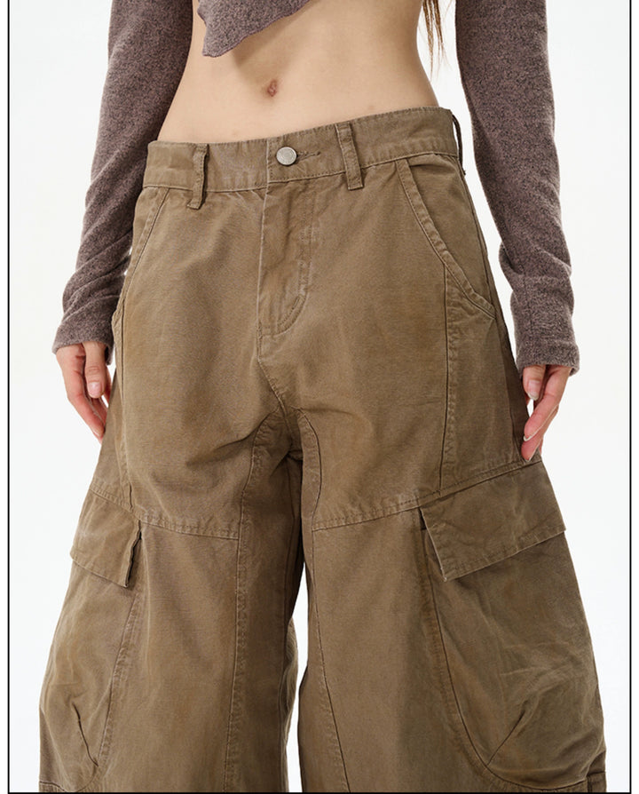 Brown Baggy Cargo Pants