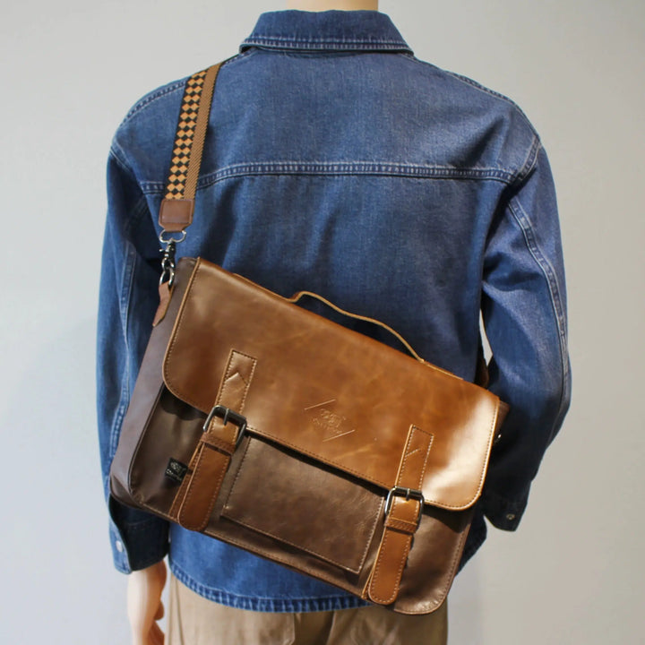 Retro Leather Messenger Bag